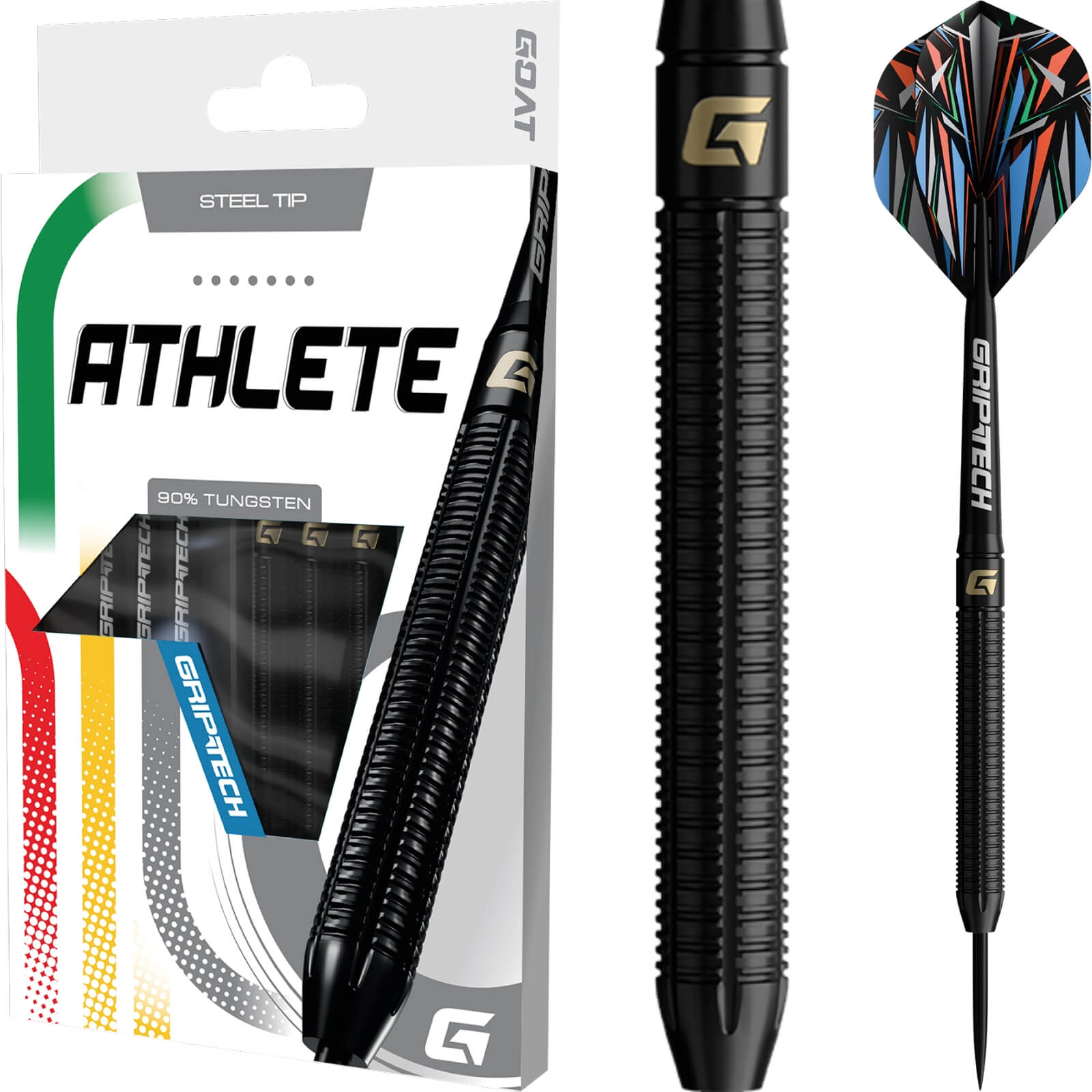 GOAT - Athlete Black Darts - 90% Tungsten - 23g 24g 25g -