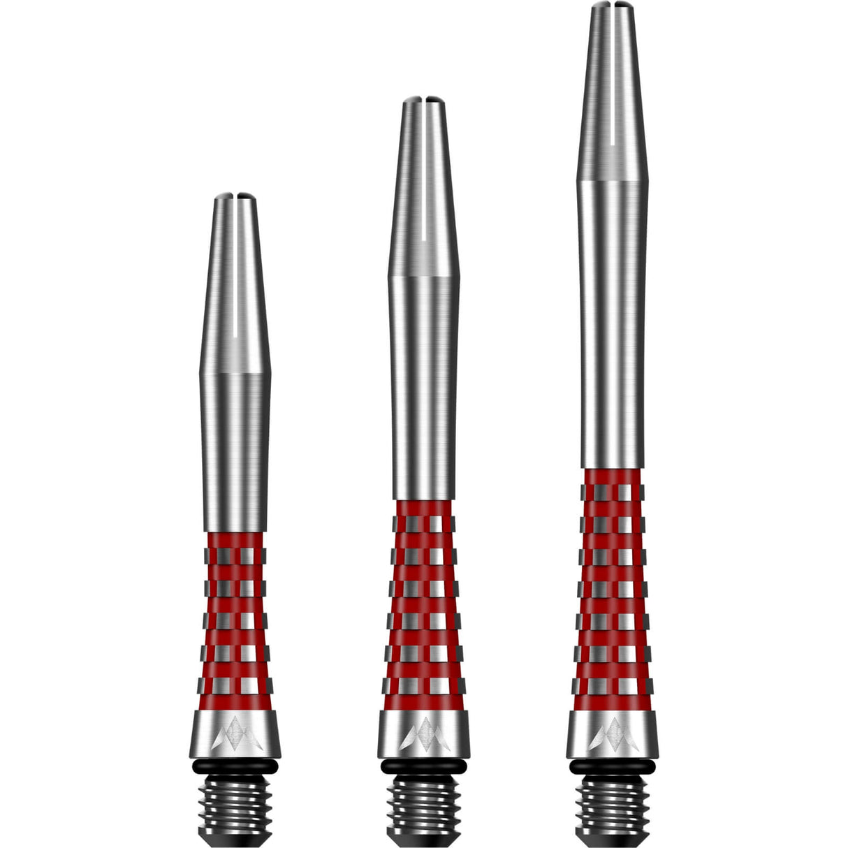 Mission - Atom 13 Natural - Aluminium Dart Shafts - Short (35mm) / Red
