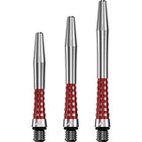 Mission - Atom 13 Natural - Aluminium Dart Shafts - Short (35mm) / Red