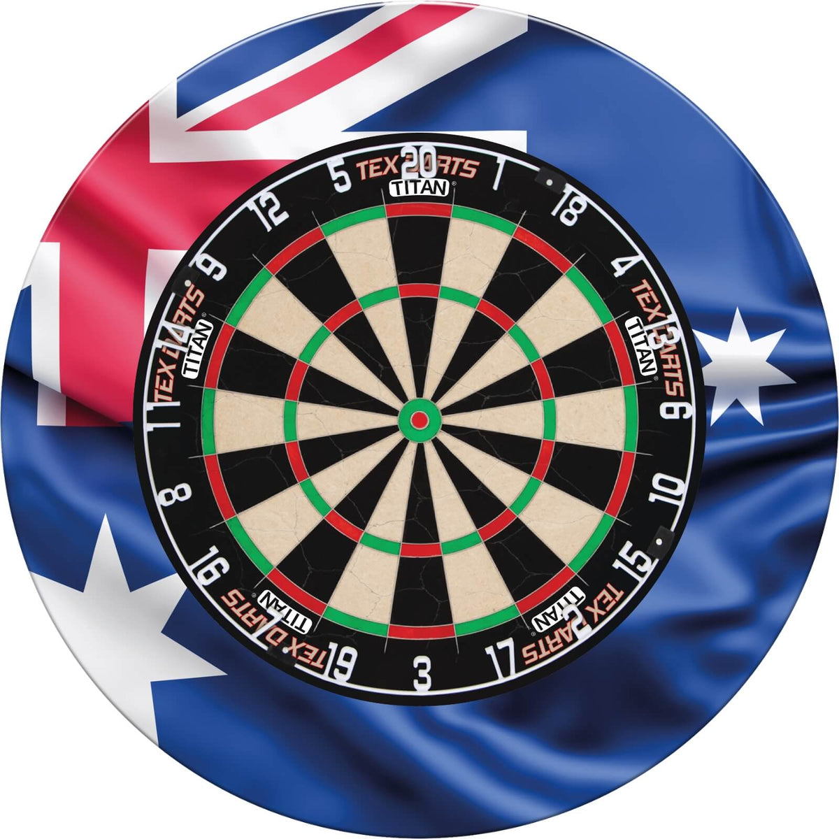 Surrounds &amp; Dartboards - Designa - Australia Dartboard Surround &amp; Dartboard Bundle - Choose Your Board Tex Darts - Titan
