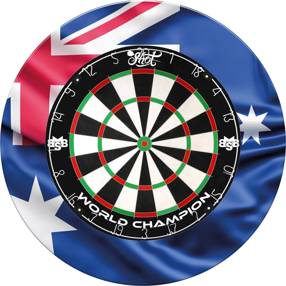 Surrounds &amp; Dartboards - Designa - Australia Dartboard Surround &amp; Dartboard Bundle - Choose Your Board Shot - Michael Smith