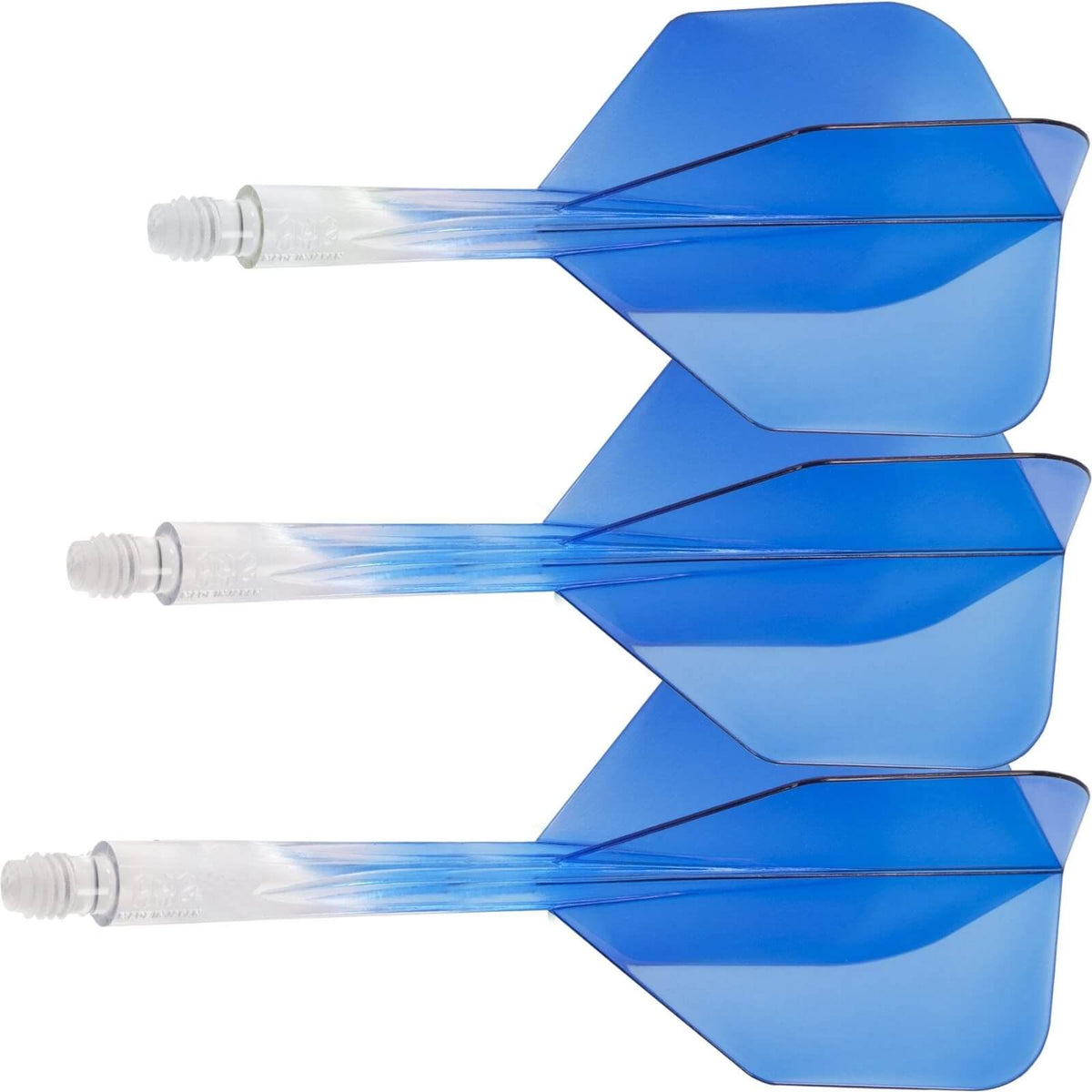 Dart Flights - Condor - Axe Gradient Small - Standard Dart Flights - Integrated Flight &amp; Shaft System Short (21.5mm) / Blue