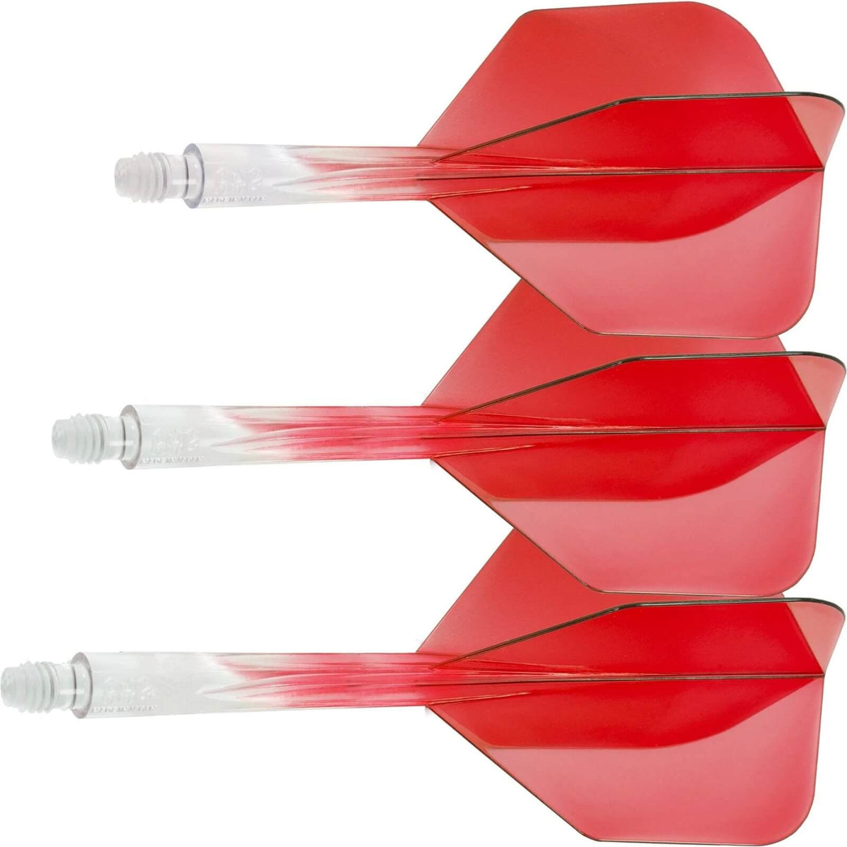 Dart Flights - Condor - Axe Gradient Small - Standard Dart Flights - Integrated Flight &amp; Shaft System Short (21.5mm) / Red