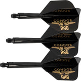 Condor - Axe Logo Small - Standard Dart Flights - Integrated Flight & Shaft System - Short (21.5mm) / Black