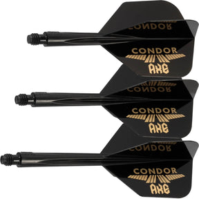 Condor - Axe Logo Small - Standard Dart Flights - Integrated Flight & Shaft System - Short (21.5mm) / Black