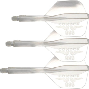 Condor - Axe Logo Small - Standard Dart Flights - Integrated Flight & Shaft System - Short (21.5mm) / Clear