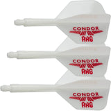 Condor - Axe Logo Small - Standard Dart Flights - Integrated Flight & Shaft System - Short (21.5mm) / White