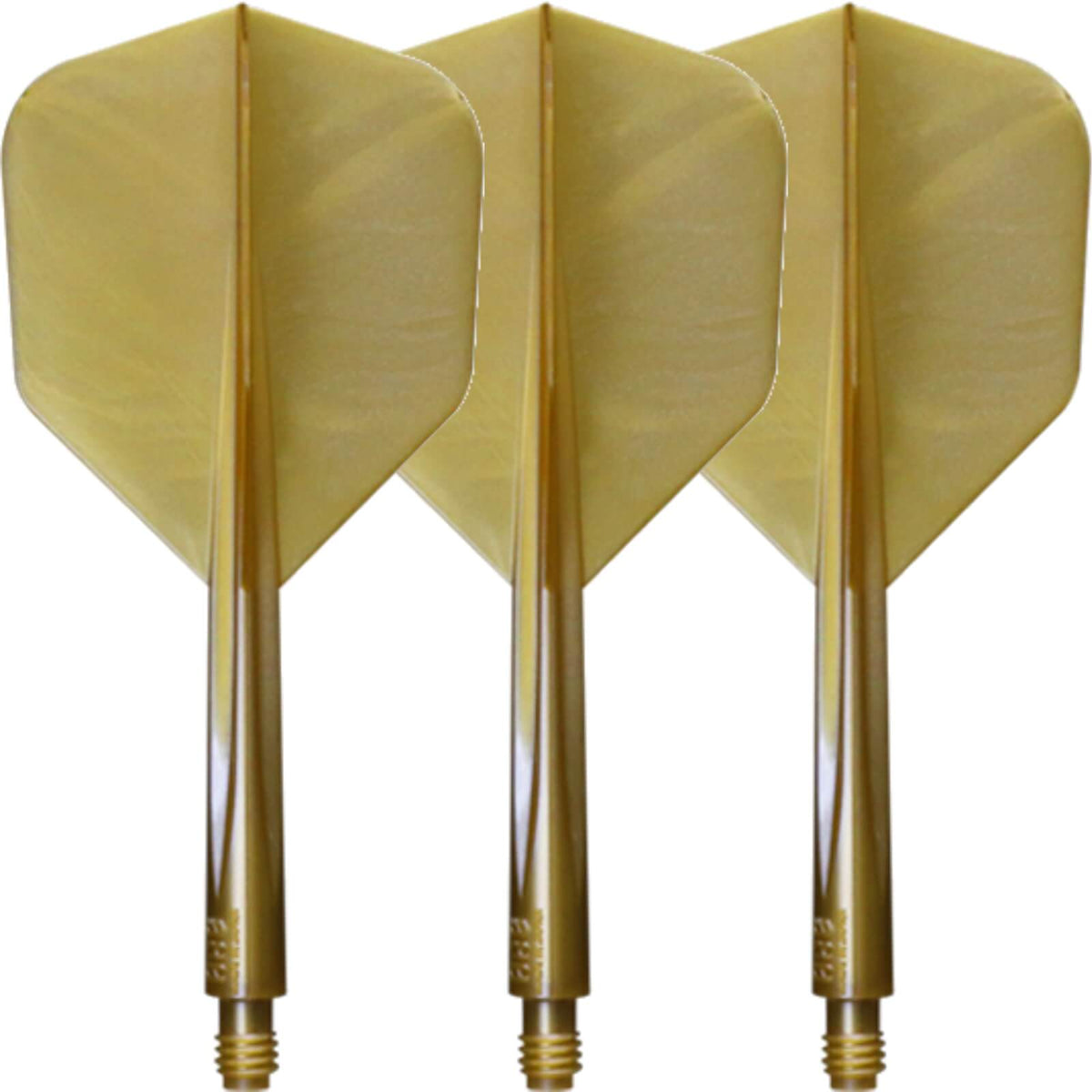 Dart Flights - Condor - Axe Metallic Small - Standard Dart Flights - Integrated Flight &amp; Shaft System Short (21.5mm) / Gold