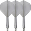 Condor - Axe Metallic Standard - Big Wing Dart Flights - Integrated Flight & Shaft System - Short (21.5mm) / Silver