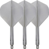 Condor - Axe Metallic Standard - Big Wing Dart Flights - Integrated Flight & Shaft System - Short (21.5mm) / Silver
