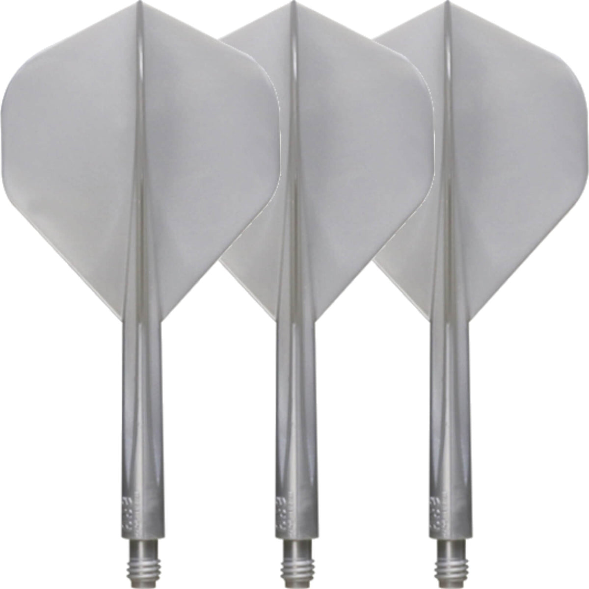 Dart Flights - Condor - Axe Metallic Standard - Big Wing Dart Flights - Integrated Flight &amp; Shaft System Short (21.5mm) / Silver