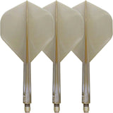 Condor - Axe Metallic Standard - Big Wing Dart Flights - Integrated Flight & Shaft System - Short (21.5mm) / Champagne