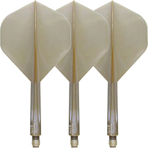 Condor - Axe Metallic Standard - Big Wing Dart Flights - Integrated Flight & Shaft System - Short (21.5mm) / Champagne