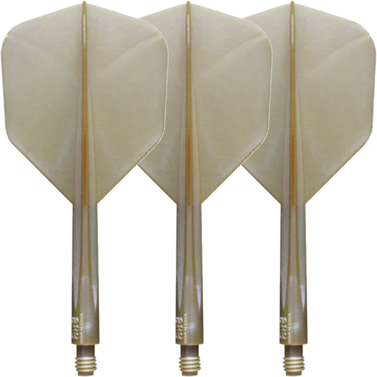 Dart Flights - Condor - Axe Metallic Small - Standard Dart Flights - Integrated Flight &amp; Shaft System Short (21.5mm) / Champagne