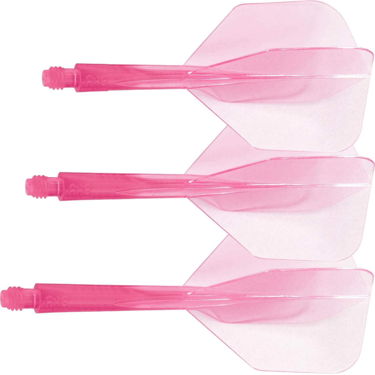 Dart Flights - Condor - Axe Neon Small - Standard Dart Flights - Integrated Flight &amp; Shaft System Short (21.5mm) / Pink