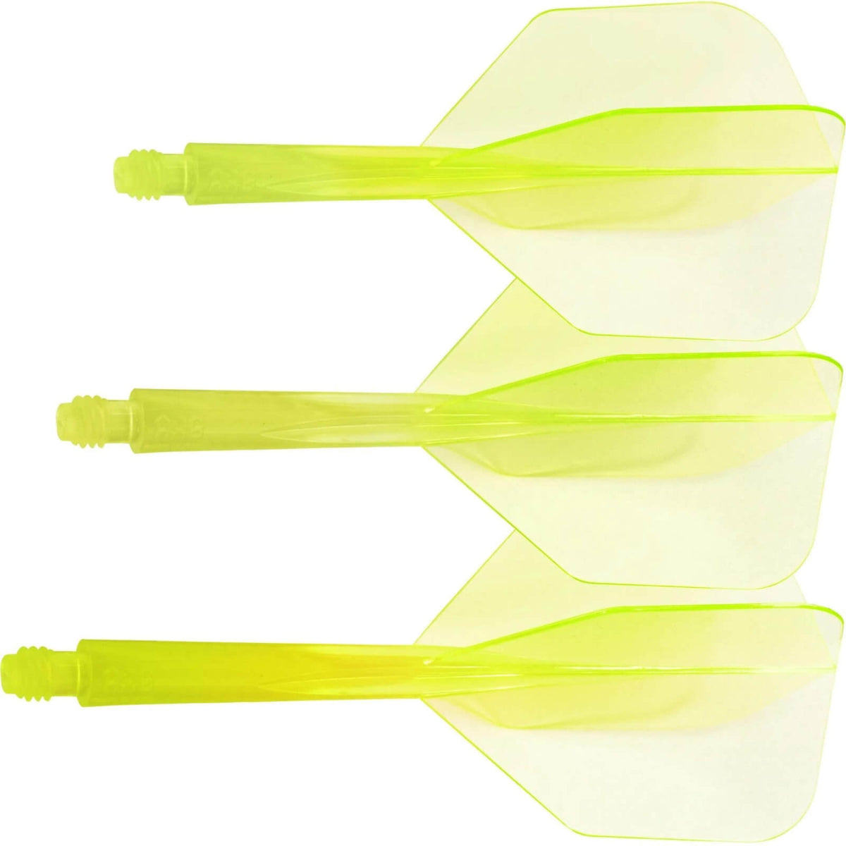 Dart Flights - Condor - Axe Neon Small - Standard Dart Flights - Integrated Flight &amp; Shaft System Short (21.5mm) / Yellow