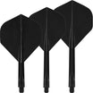 Condor - Axe Plain Standard - Big Wing Dart Flights - Integrated Flight & Shaft System - Short (21.5mm) / Black