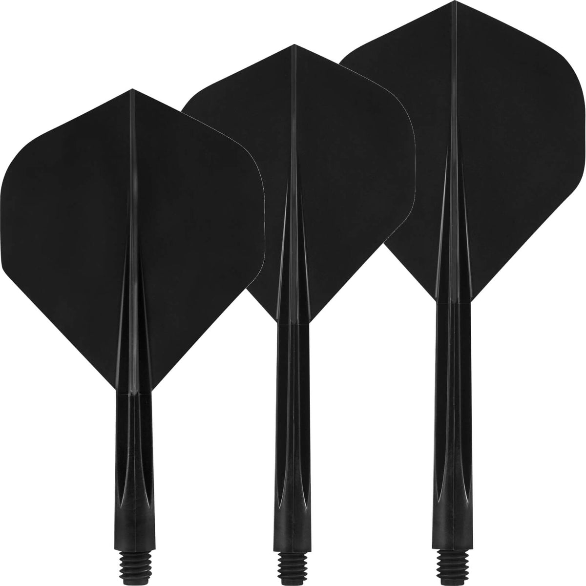 Dart Flights - Condor - Axe Plain Standard - Big Wing Dart Flights - Integrated Flight &amp; Shaft System Short (21.5mm) / Black