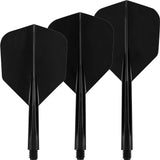 Condor - Axe Plain Small - Standard Dart Flights - Integrated Flight & Shaft System - Short (21.5mm) / Black