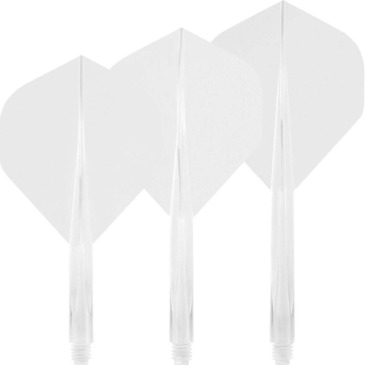 Dart Flights - Condor - Axe Plain Standard - Big Wing Dart Flights - Integrated Flight &amp; Shaft System Short (21.5mm) / Clear