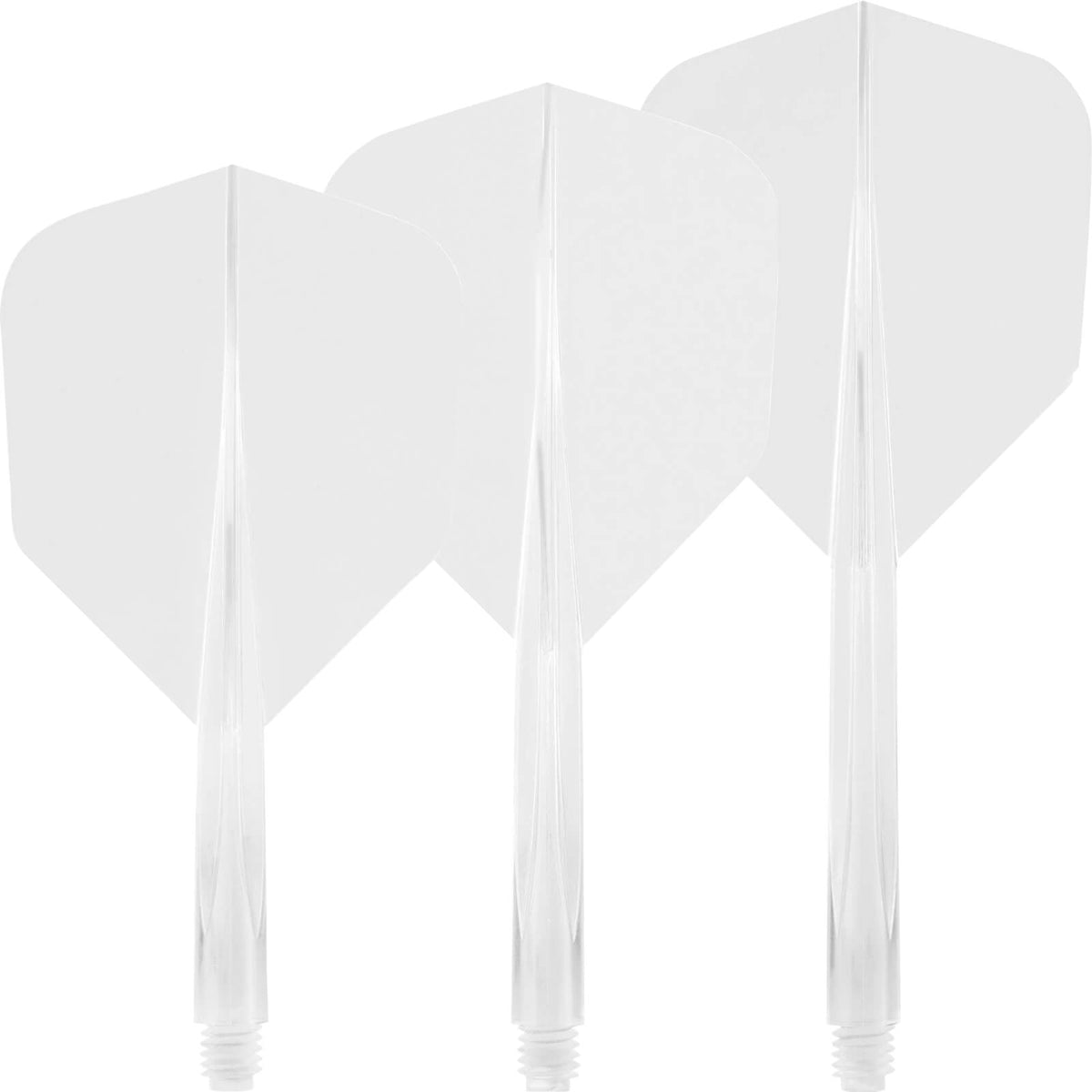 Dart Flights - Condor - Axe Plain Small - Standard Dart Flights - Integrated Flight &amp; Shaft System Short (21.5mm) / Clear