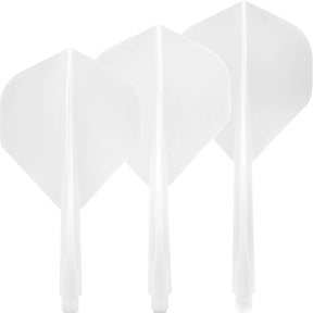 Condor - Axe Plain Standard - Big Wing Dart Flights - Integrated Flight & Shaft System - Short (21.5mm) / White