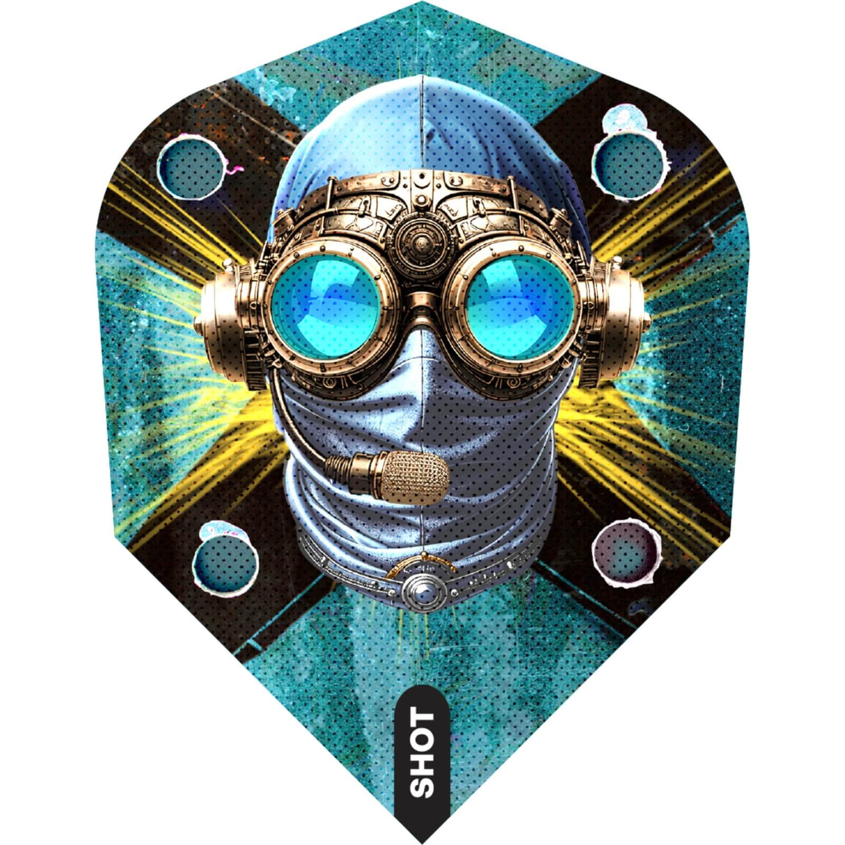 Shot - Badlands - Standard Dart Flights - Blue