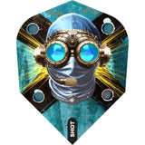 Shot - Badlands - Standard Dart Flights - Blue