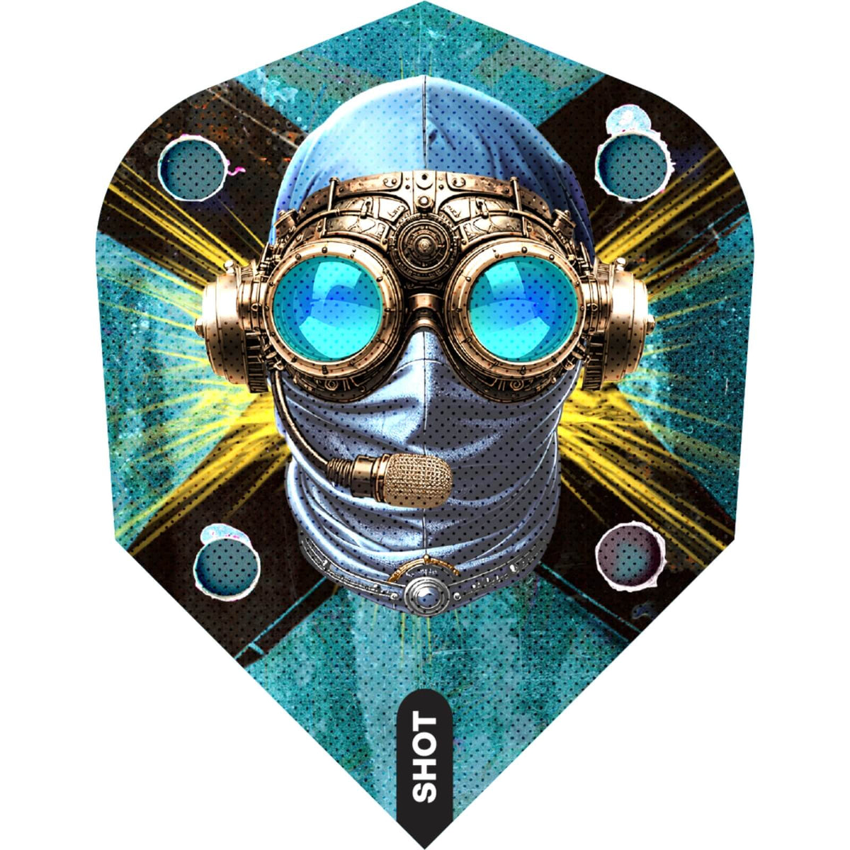 Dart Flights - Shot - Badlands - Standard Dart Flights Blue