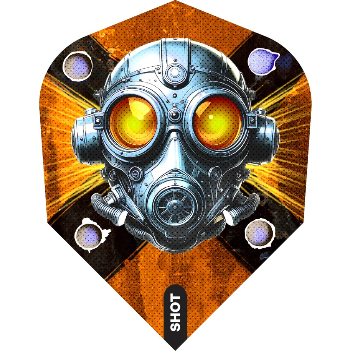 Dart Flights - Shot - Badlands - Standard Dart Flights Orange