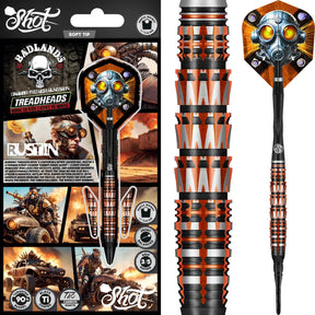 Shot - Badlands Rustin Darts - Soft Tip - 90% Tungsten - 20g -