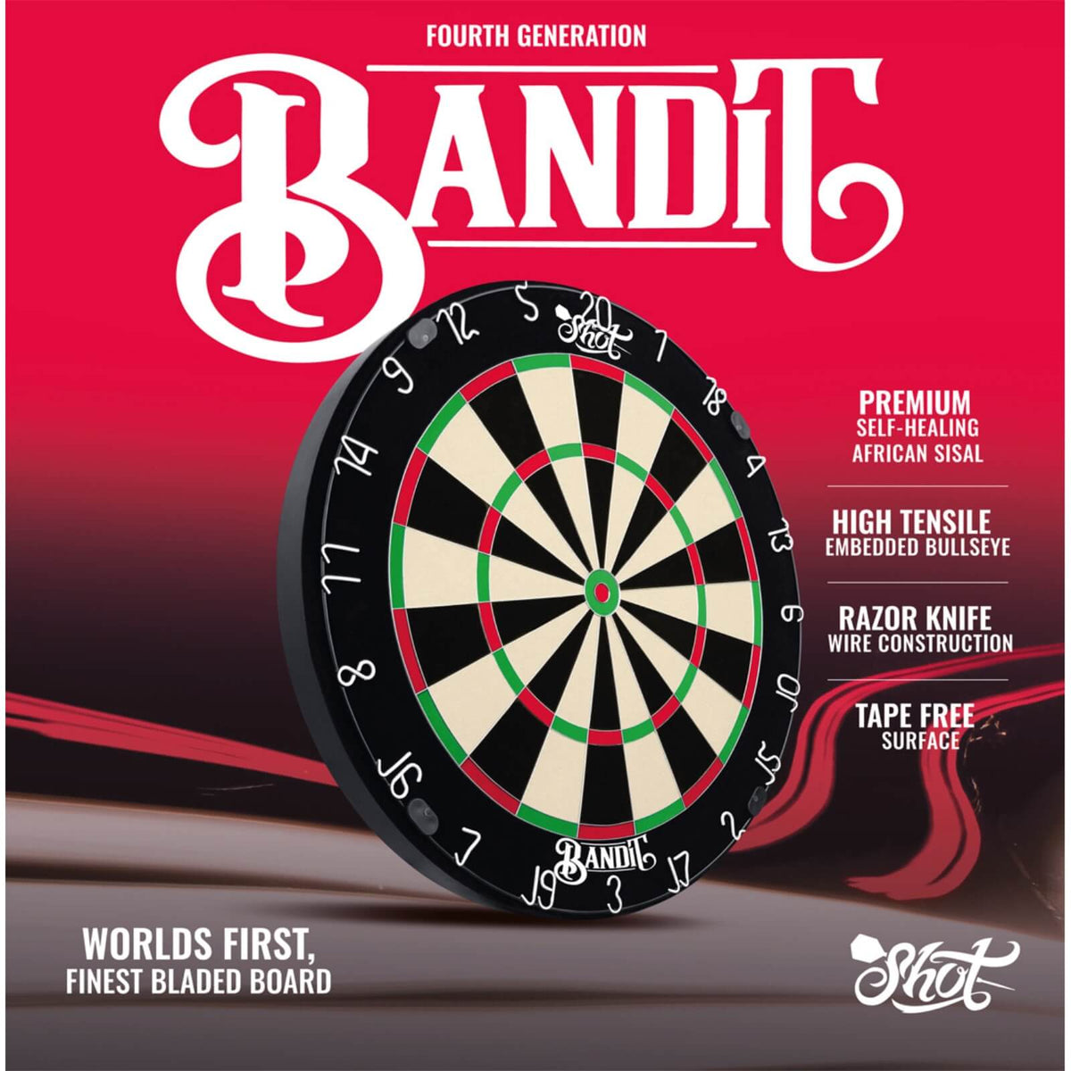 Dartboards - Shot - Bandit Gen 4 Dartboard