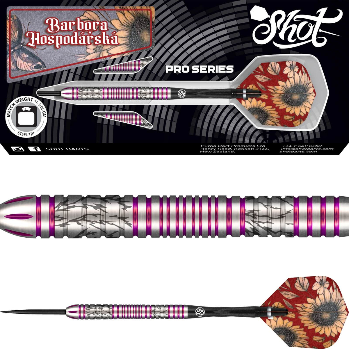 Darts - Shot - Barbora Hospodářská Gen 2 Darts - Steel Tip - 90% Tungsten - 23g