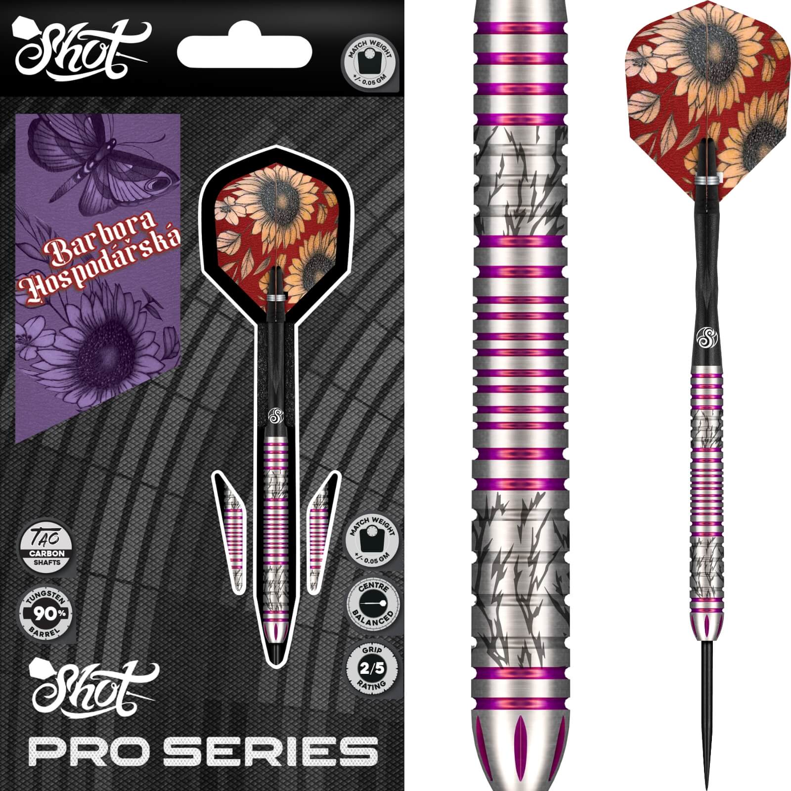 Shot - Barbora Hospodářská Gen 2 Darts - 90% Tungsten - 23g -