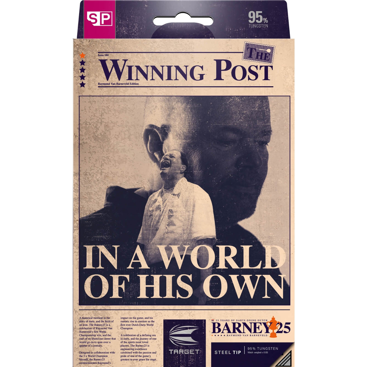 Darts - Target - Barney25 Darts - Swiss Point - Steel Tip - 95% Tungsten - 21g 23g 25g 