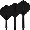 Mission - Force 90 - Big Wing Dart Flights - Integrated Flight & Shaft System - Short / Black