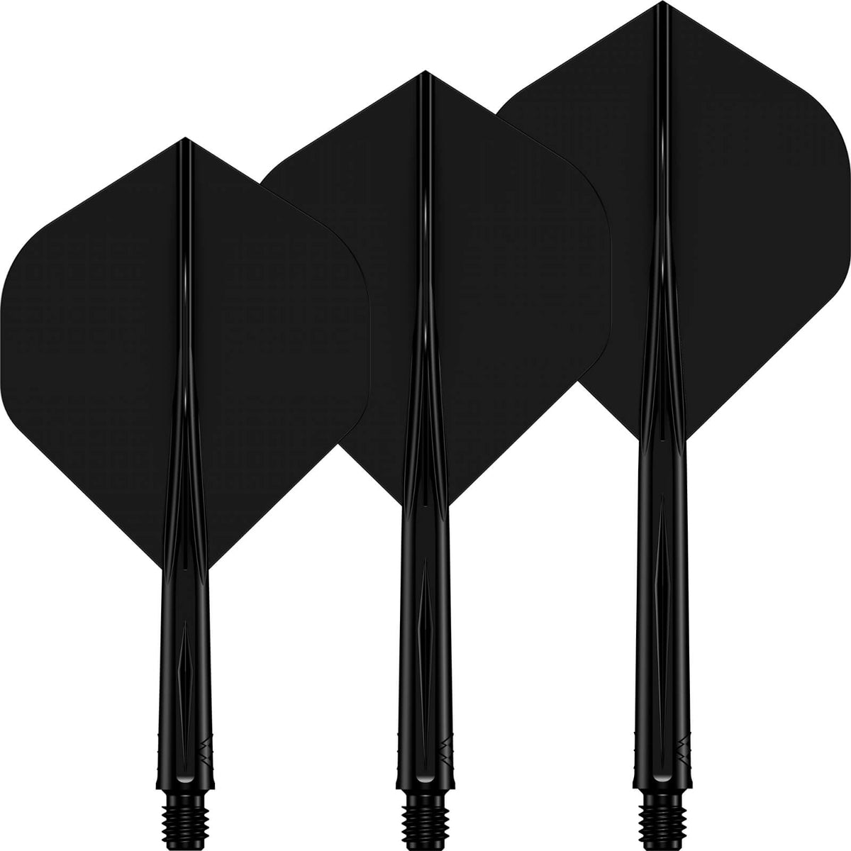 Dart Flights - Mission - Force 90 - Big Wing Dart Flights - Integrated Flight &amp; Shaft System Short / Black