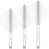 Mission - Force 90 - Big Wing Dart Flights - Integrated Flight & Shaft System - Short / White