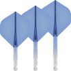 Mission - Force 90 Gradient - Big WIng Dart Flights - Integrated Flight & Shaft System - Short / Blue