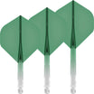 Mission - Force 90 Gradient - Big WIng Dart Flights - Integrated Flight & Shaft System - Short / Green