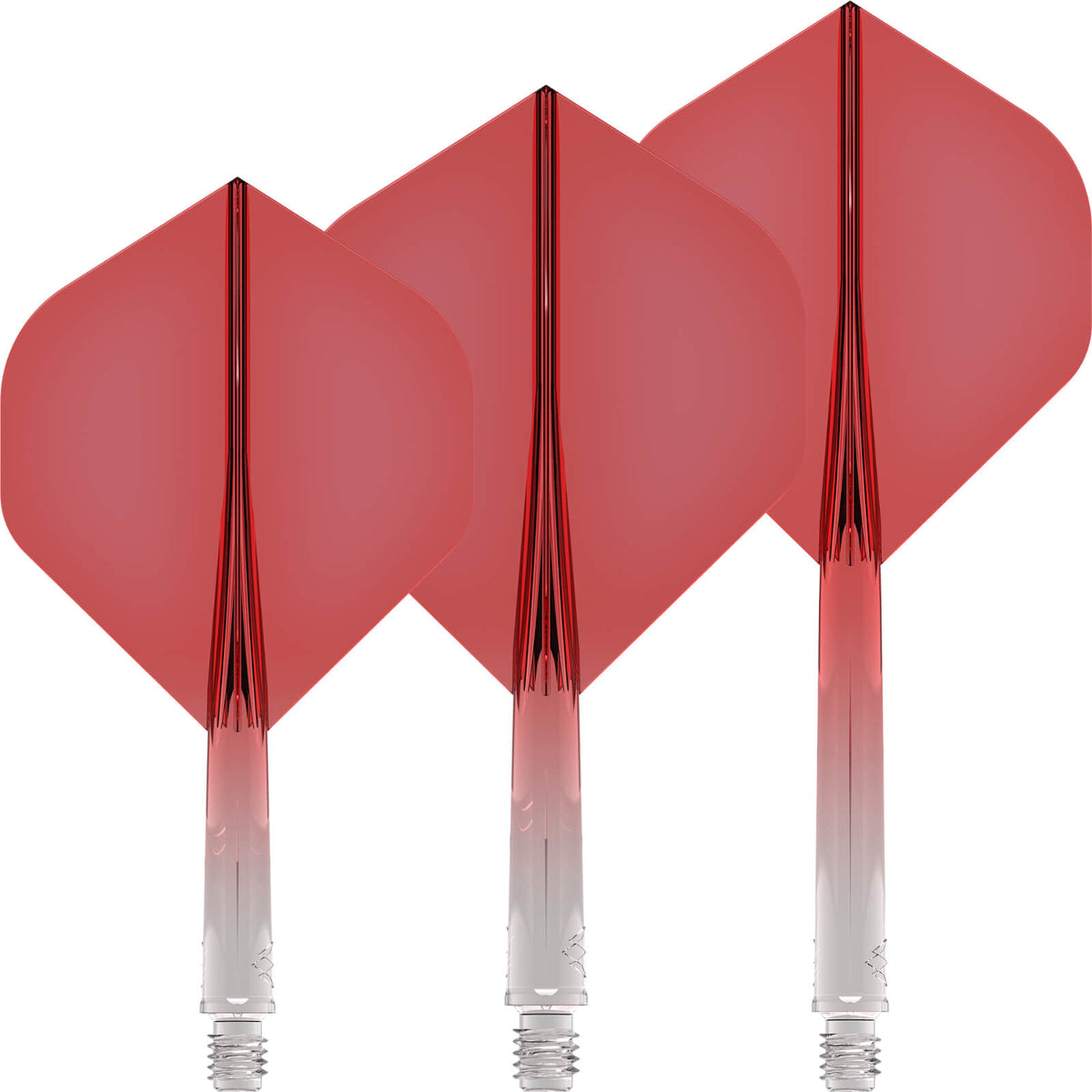 Dart Flights - Mission - Force 90 Gradient - Big WIng Dart Flights - Integrated Flight &amp; Shaft System Short / Red