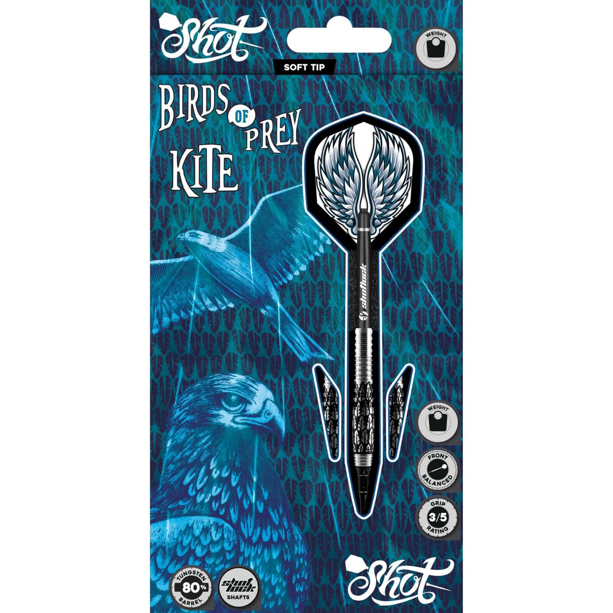 Shot - Birds of Prey Kite Darts - Soft Tip - 80% Tungsten - 18g 20g