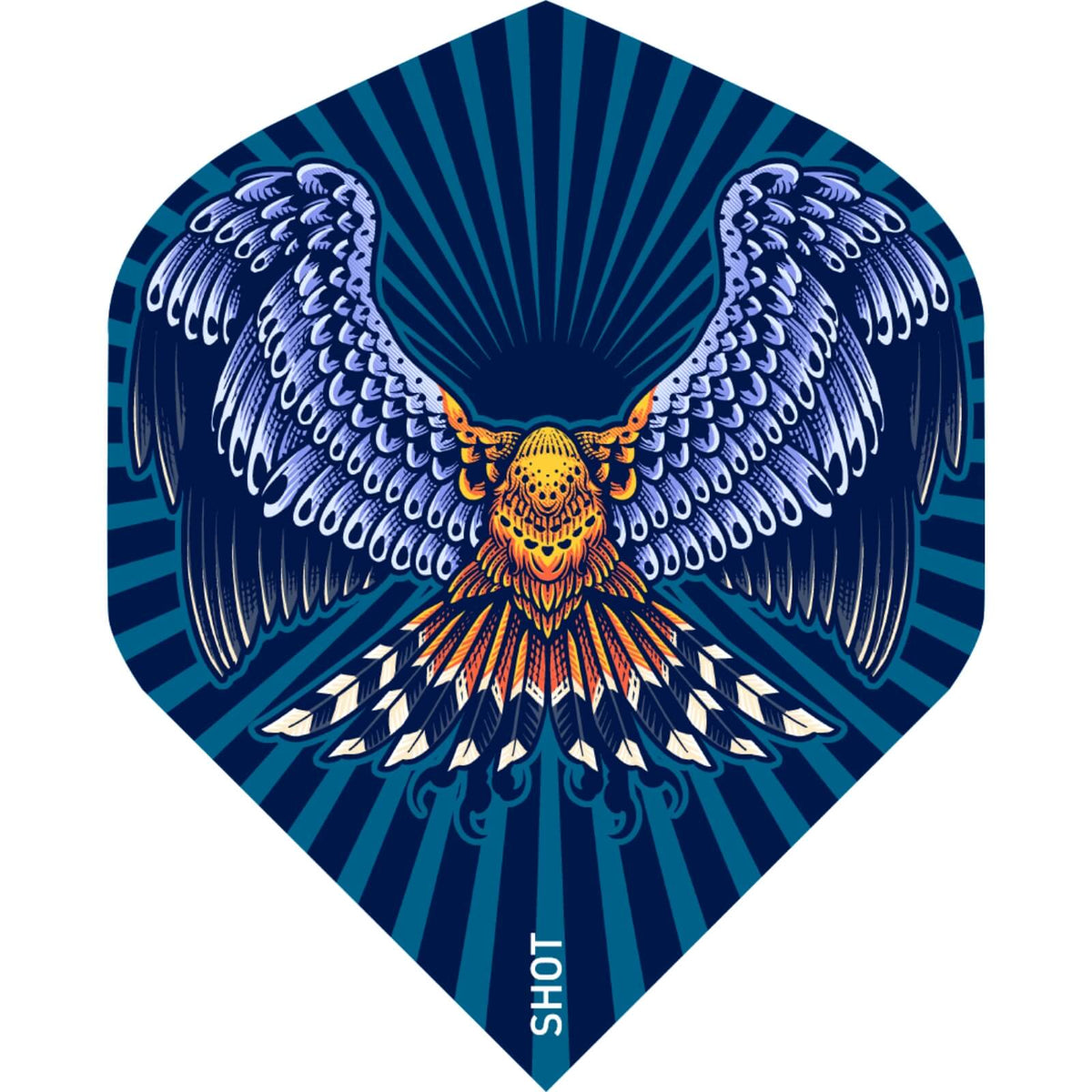 Dart Flights - Shot - Birds of Prey - Big Wing Dart Flights Blue