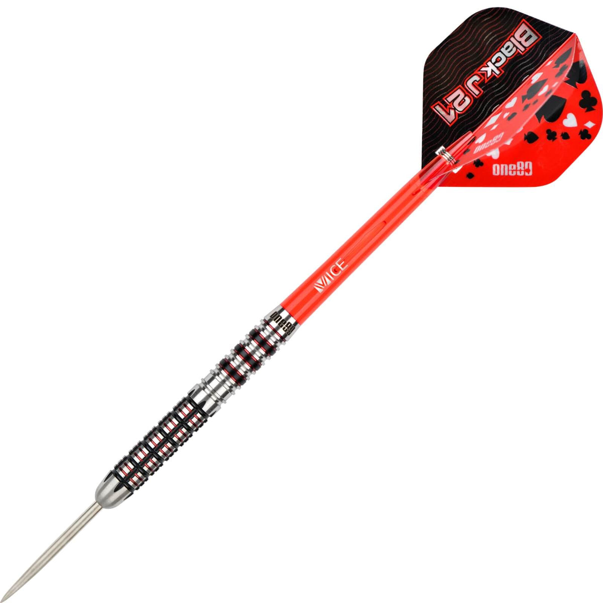 Darts - One80 - Black J21 01 Darts - Steel Tip - 90% Tungsten - 21g 23g 25g 
