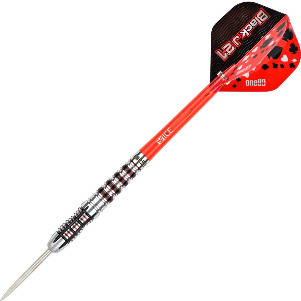 Darts - One80 - Black J21 03 Darts - Steel Tip - 90% Tungsten - 21g 23g 25g 