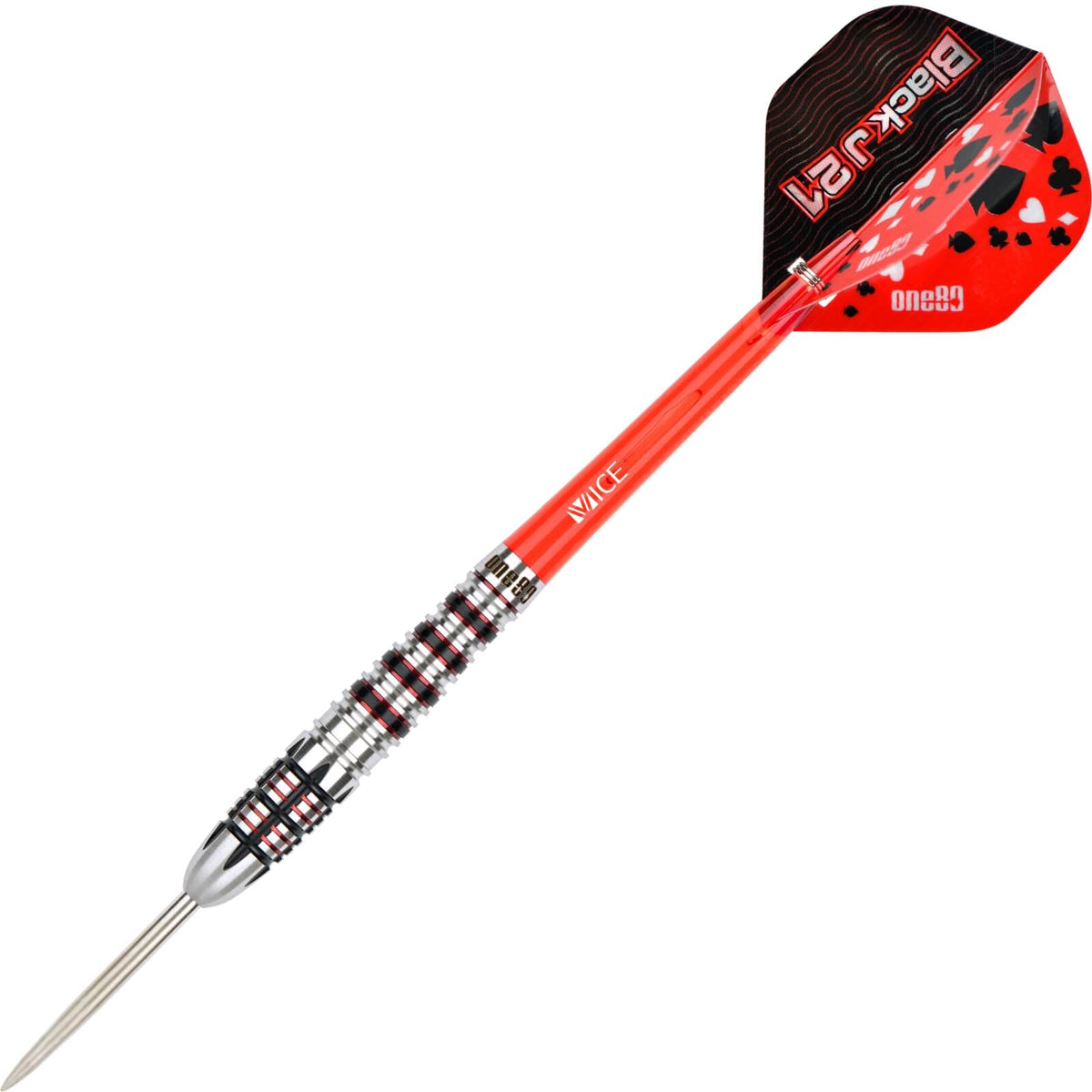 Darts - One80 - Black J21 04 Darts - Steel Tip - 90% Tungsten - 21g 23g 25g 