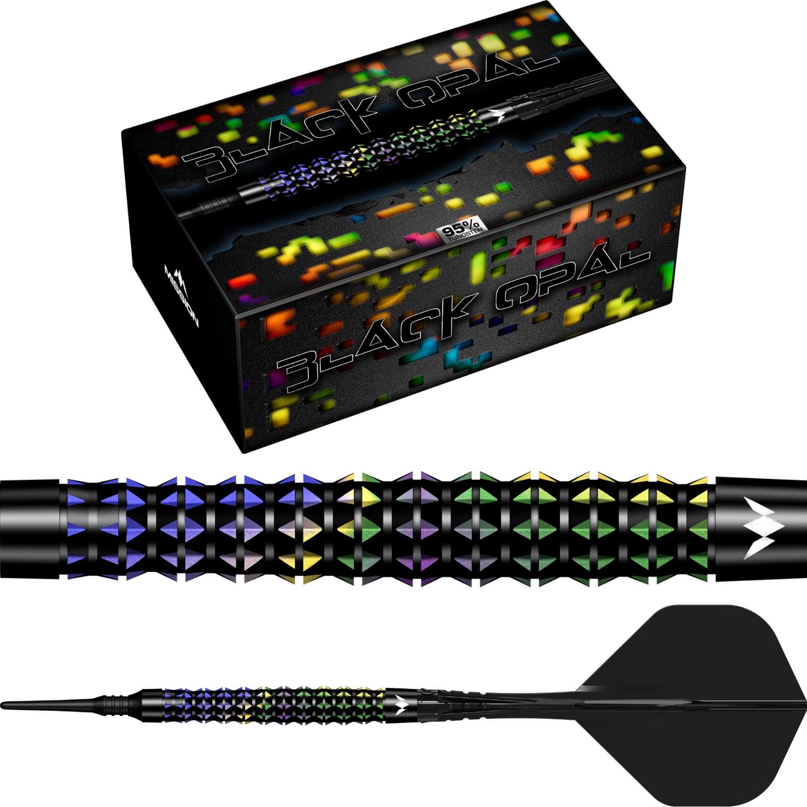 Mission Black Opal Soft Tip Darts For Sale | 20g | Avid Darts Shop