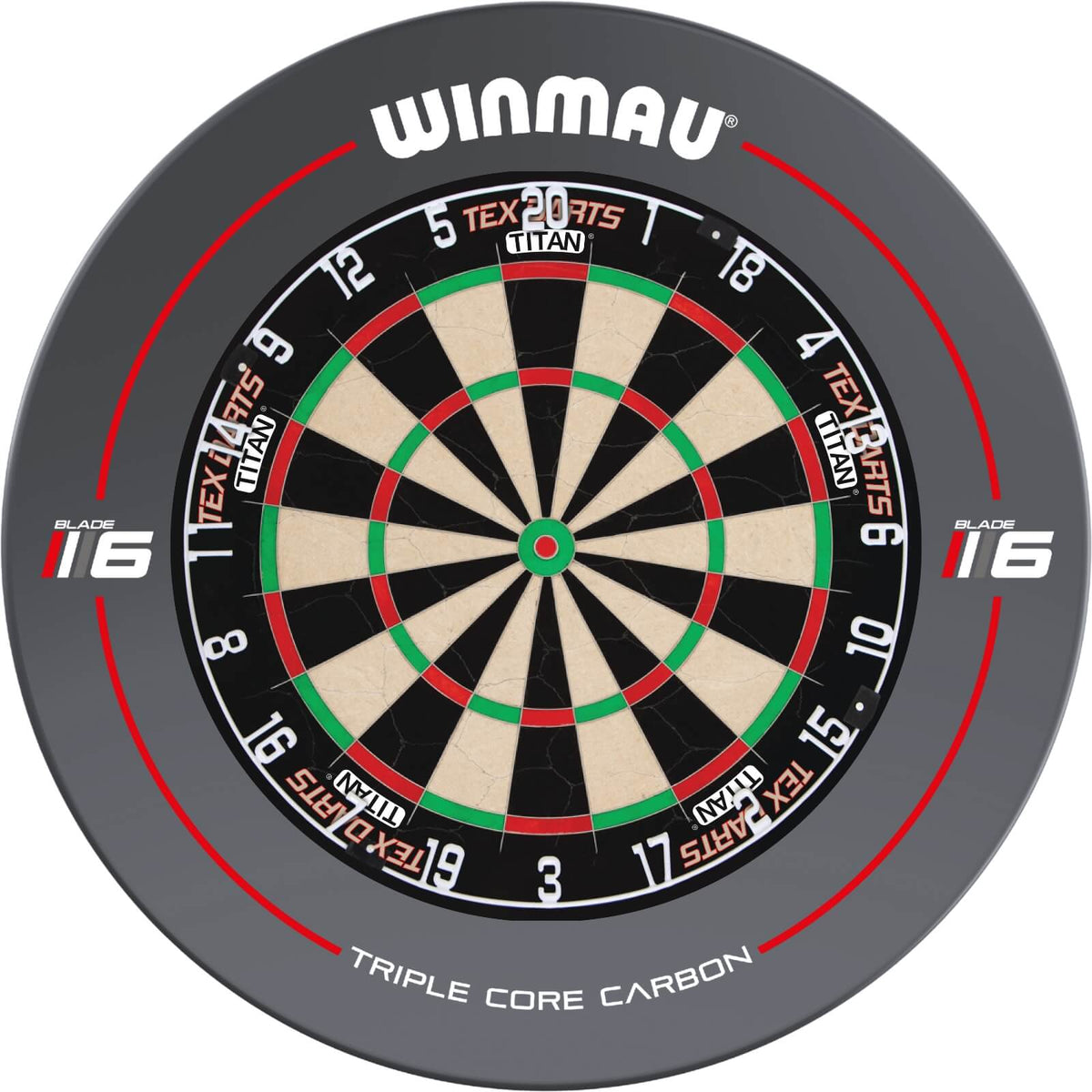Surrounds &amp; Dartboards - Winmau - Blade 6 Dartboard Surround &amp; Dartboard Bundle - Choose Your Board Tex Darts - Titan