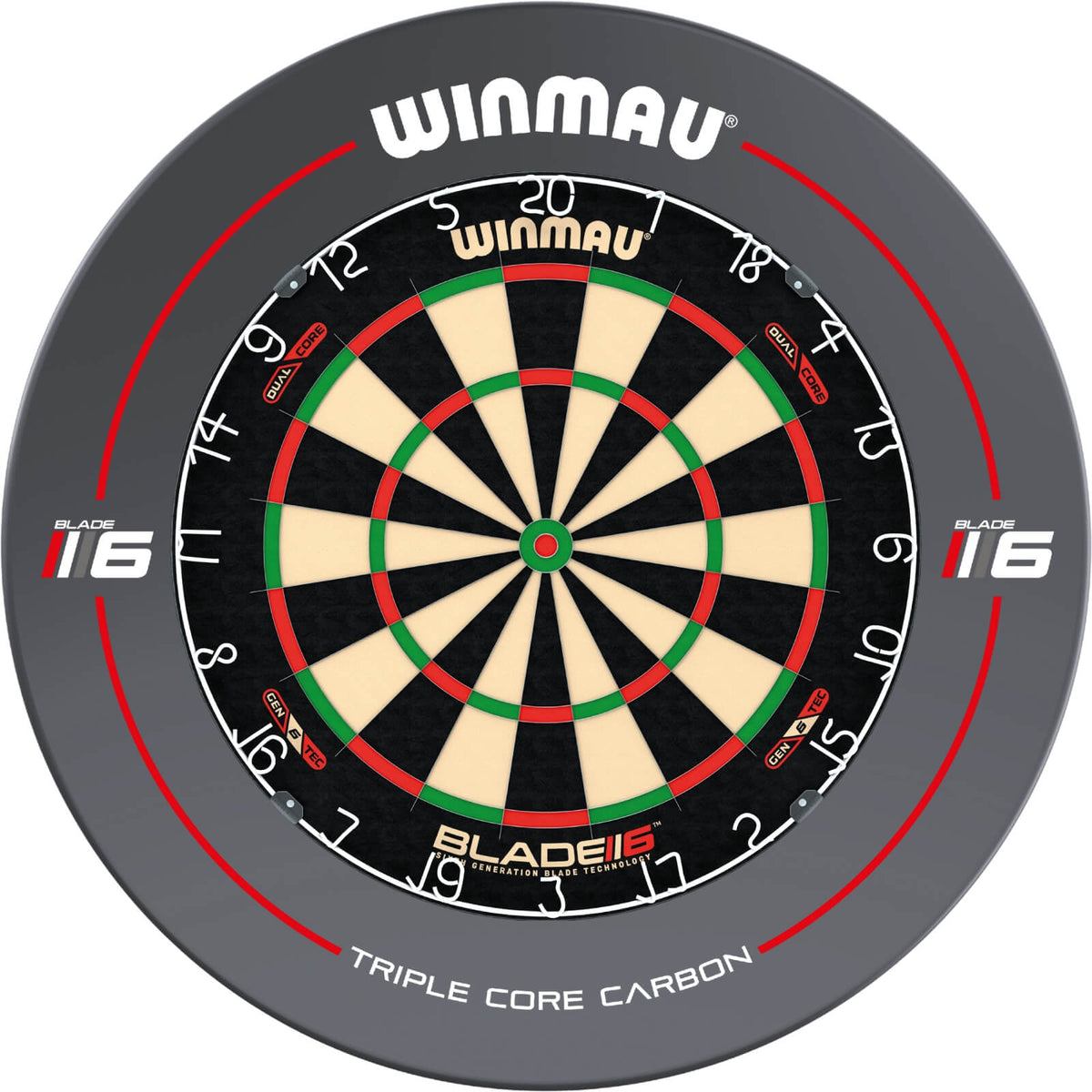 Surrounds &amp; Dartboards - Winmau - Blade 6 Dartboard Surround &amp; Dartboard Bundle - Choose Your Board Winmau - Blade 6 Dual Core