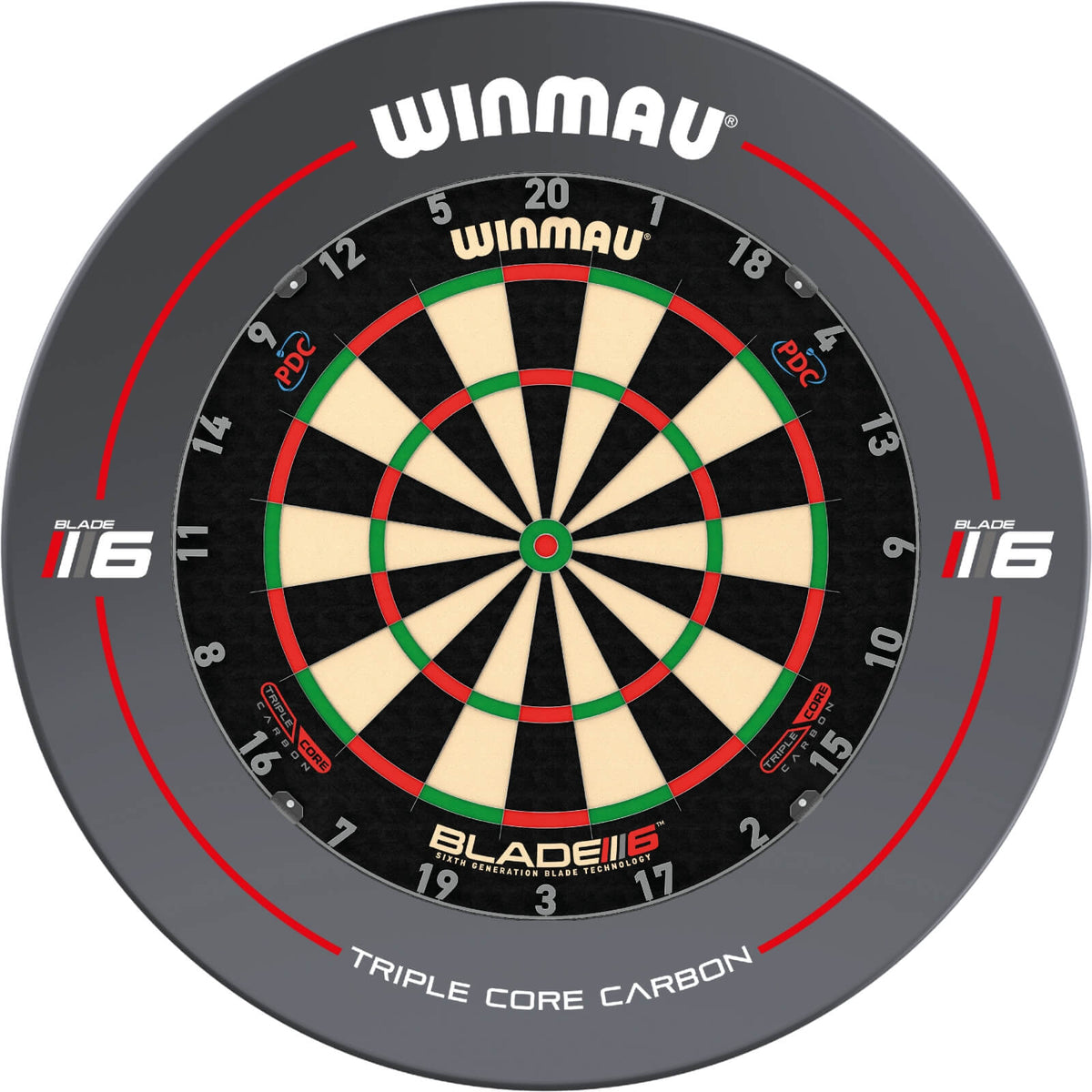 Surrounds &amp; Dartboards - Winmau - Blade 6 Dartboard Surround &amp; Dartboard Bundle - Choose Your Board Winmau - Blade 6 Triple Core